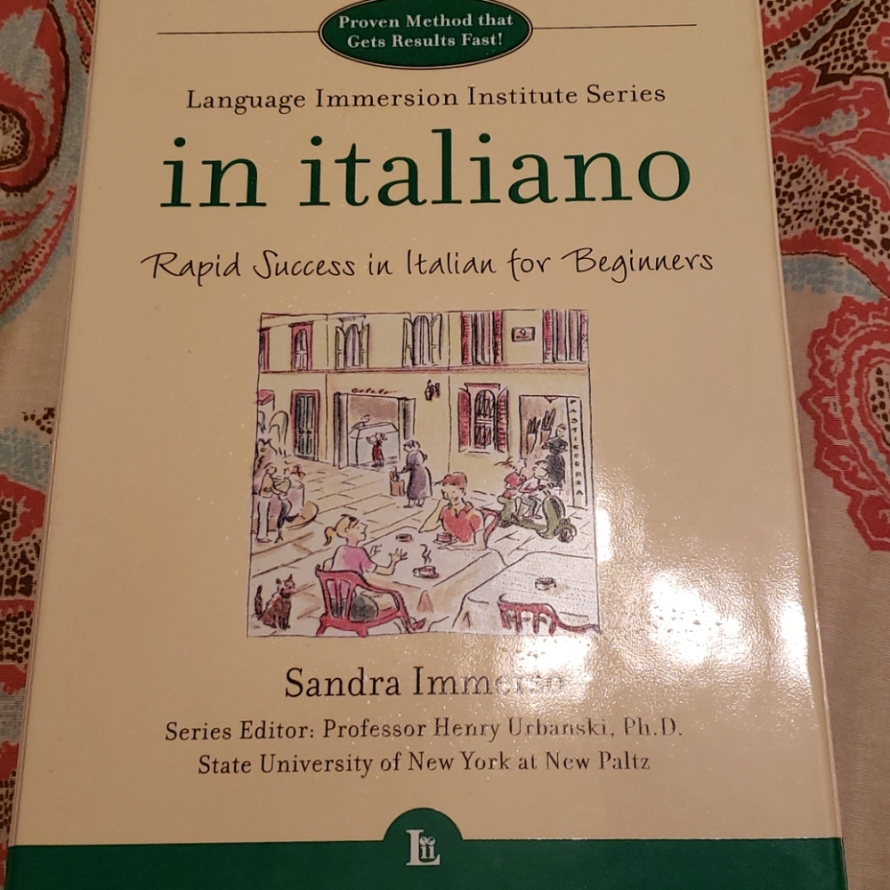 Learn to speak Italian cds and book.